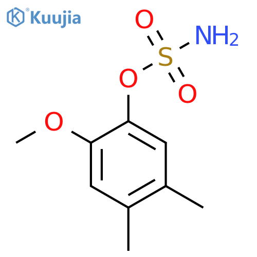 2-Methoxy-4,5-dimethylphenyl sulfamate structure