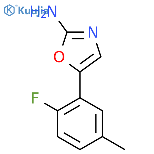 5-(2-fluoro-5-methylphenyl)-1,3-oxazol-2-amine structure