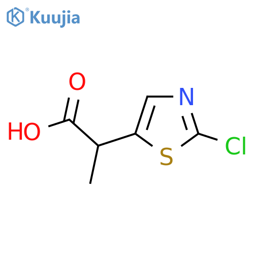 2-(2-chloro-1,3-thiazol-5-yl)propanoic acid structure