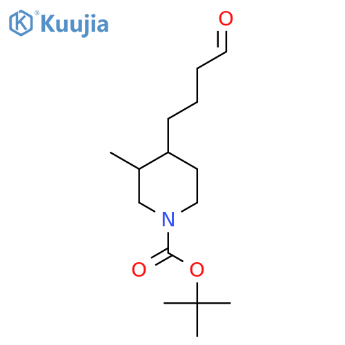 tert-butyl 3-methyl-4-(4-oxobutyl)piperidine-1-carboxylate structure