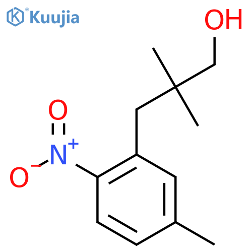2,2-dimethyl-3-(5-methyl-2-nitrophenyl)propan-1-ol structure