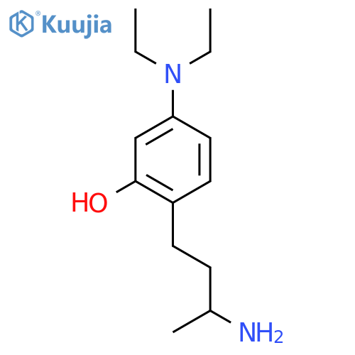 2-(3-aminobutyl)-5-(diethylamino)phenol structure