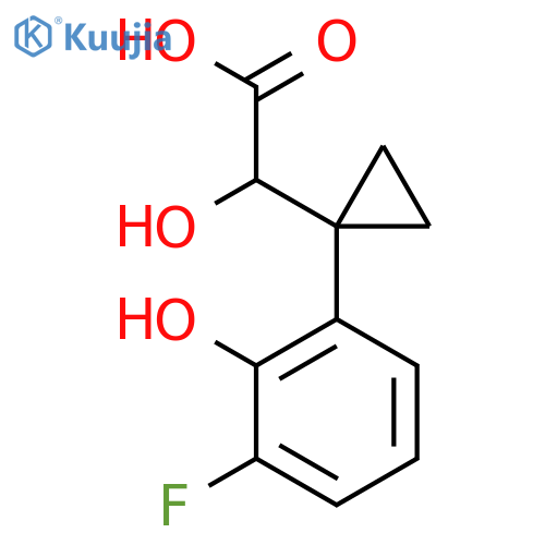 2-1-(3-fluoro-2-hydroxyphenyl)cyclopropyl-2-hydroxyacetic acid structure