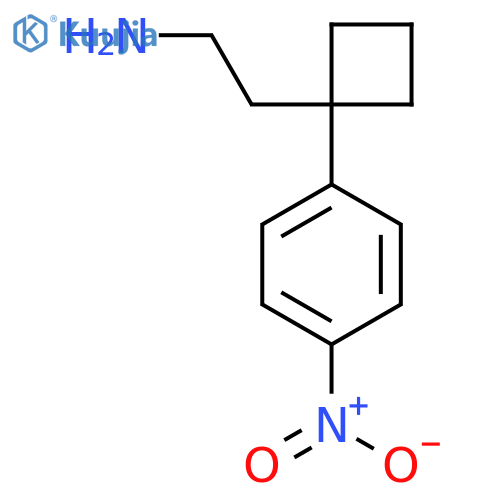 2-1-(4-nitrophenyl)cyclobutylethan-1-amine structure