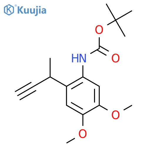 tert-butyl N-2-(but-3-yn-2-yl)-4,5-dimethoxyphenylcarbamate structure