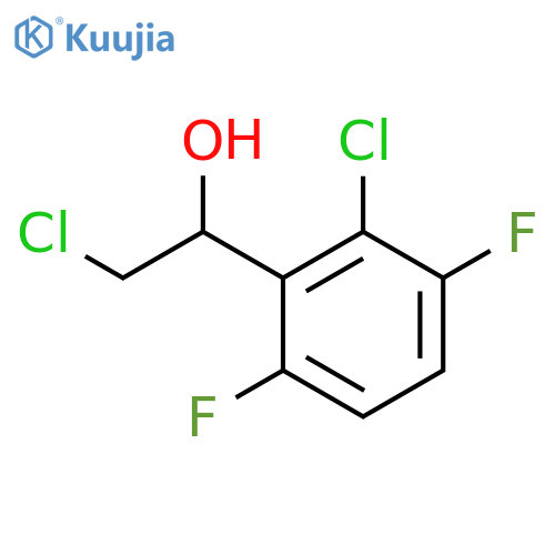 2-chloro-1-(2-chloro-3,6-difluorophenyl)ethan-1-ol structure