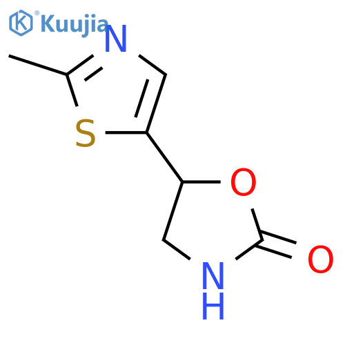5-(2-methyl-1,3-thiazol-5-yl)-1,3-oxazolidin-2-one structure