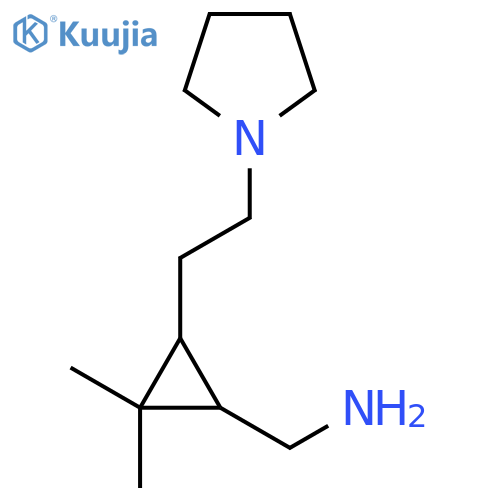 {2,2-dimethyl-3-2-(pyrrolidin-1-yl)ethylcyclopropyl}methanamine structure