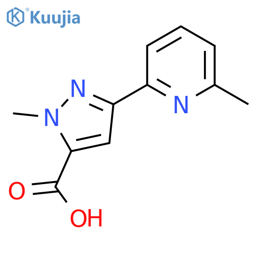 1-methyl-3-(6-methylpyridin-2-yl)-1H-pyrazole-5-carboxylic acid structure