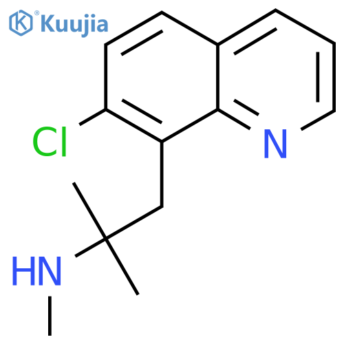 1-(7-chloroquinolin-8-yl)-2-methylpropan-2-yl(methyl)amine structure