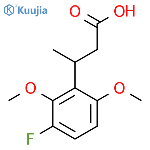 3-(3-fluoro-2,6-dimethoxyphenyl)butanoic acid structure