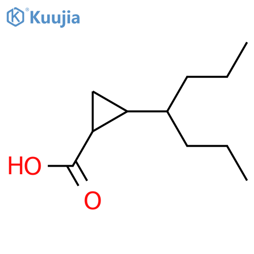 2-(heptan-4-yl)cyclopropane-1-carboxylic acid structure