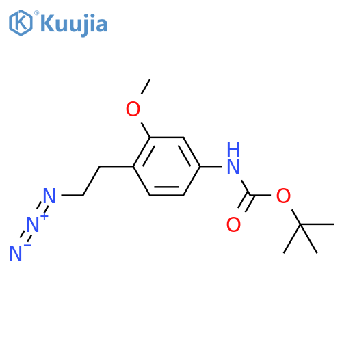 tert-butyl N-4-(2-azidoethyl)-3-methoxyphenylcarbamate structure