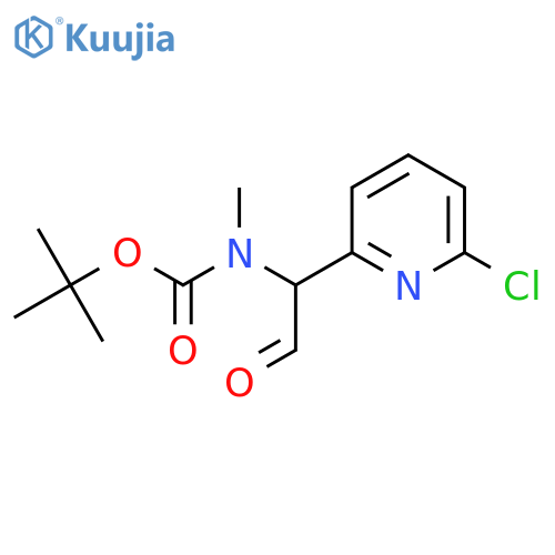 tert-butyl N-1-(6-chloropyridin-2-yl)-2-oxoethyl-N-methylcarbamate structure
