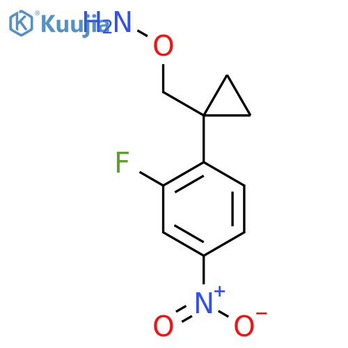 O-{1-(2-fluoro-4-nitrophenyl)cyclopropylmethyl}hydroxylamine structure
