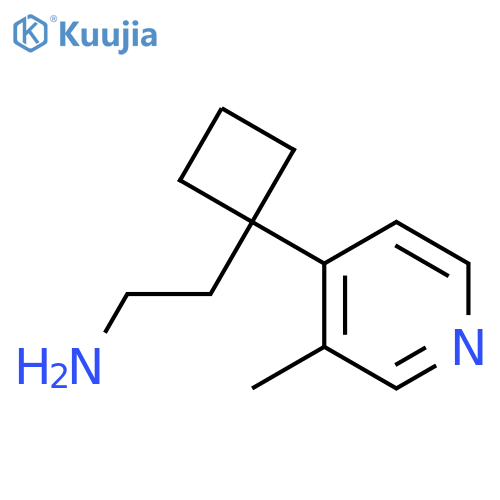 2-1-(3-methylpyridin-4-yl)cyclobutylethan-1-amine structure
