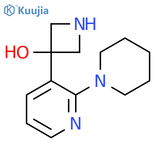3-2-(piperidin-1-yl)pyridin-3-ylazetidin-3-ol structure