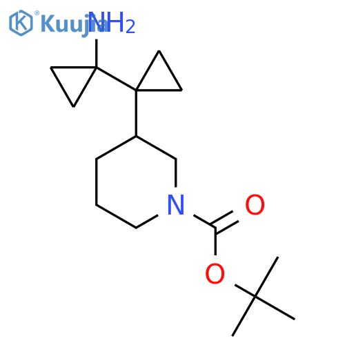 tert-butyl 3-1-(1-aminocyclopropyl)cyclopropylpiperidine-1-carboxylate structure