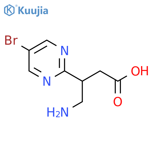 4-amino-3-(5-bromopyrimidin-2-yl)butanoic acid structure