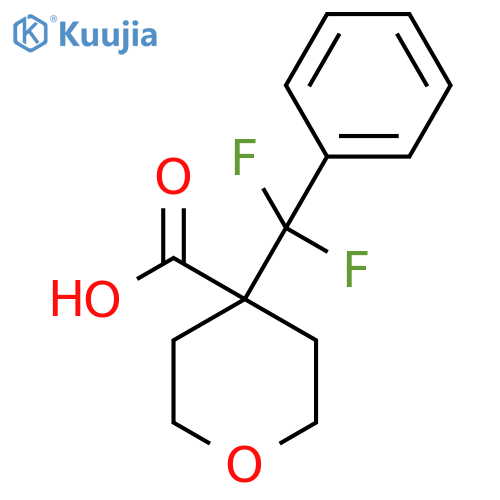 4-difluoro(phenyl)methyloxane-4-carboxylic acid structure