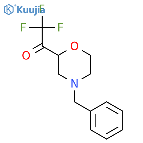 1-(4-benzylmorpholin-2-yl)-2,2,2-trifluoroethan-1-one structure