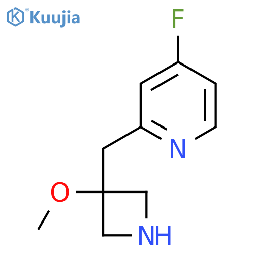 4-fluoro-2-(3-methoxyazetidin-3-yl)methylpyridine structure