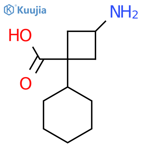 3-amino-1-cyclohexylcyclobutane-1-carboxylic acid structure