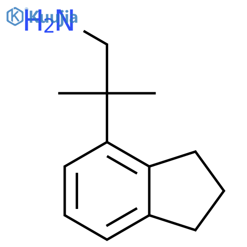 2-(2,3-dihydro-1H-inden-4-yl)-2-methylpropan-1-amine structure