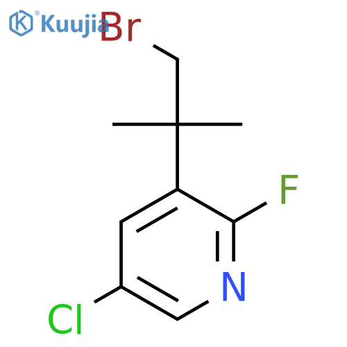 3-(1-bromo-2-methylpropan-2-yl)-5-chloro-2-fluoropyridine structure