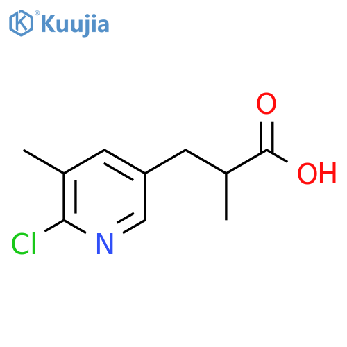 3-(6-chloro-5-methylpyridin-3-yl)-2-methylpropanoic acid structure
