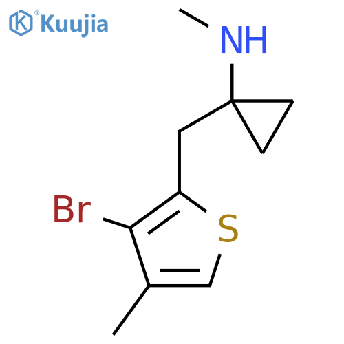 1-(3-bromo-4-methylthiophen-2-yl)methyl-N-methylcyclopropan-1-amine structure