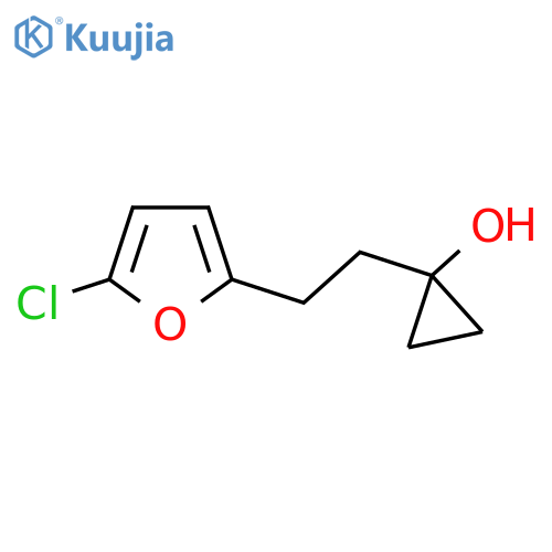1-2-(5-chlorofuran-2-yl)ethylcyclopropan-1-ol structure
