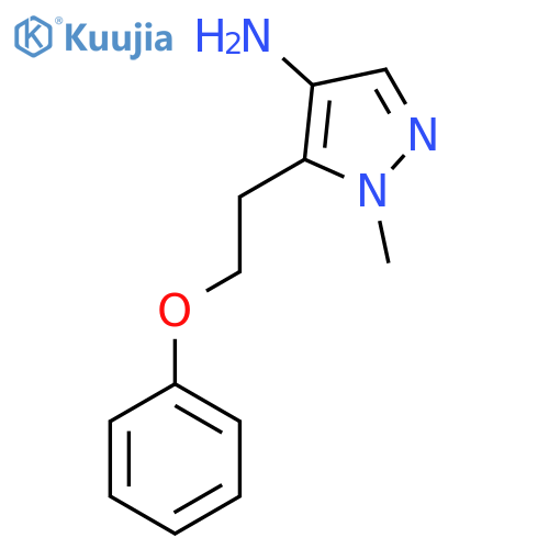 1-methyl-5-(2-phenoxyethyl)-1H-pyrazol-4-amine structure