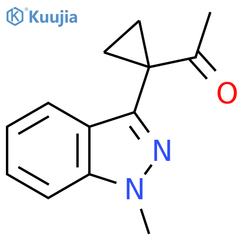 1-1-(1-methyl-1H-indazol-3-yl)cyclopropylethan-1-one structure