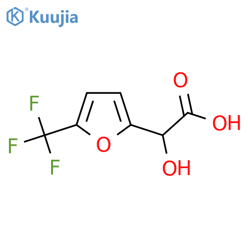 2-hydroxy-2-5-(trifluoromethyl)furan-2-ylacetic acid structure