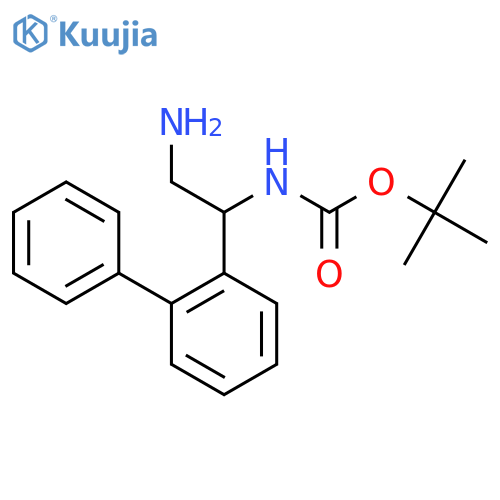 tert-butyl N-2-amino-1-(2-phenylphenyl)ethylcarbamate structure