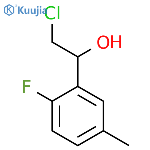2-chloro-1-(2-fluoro-5-methylphenyl)ethan-1-ol structure