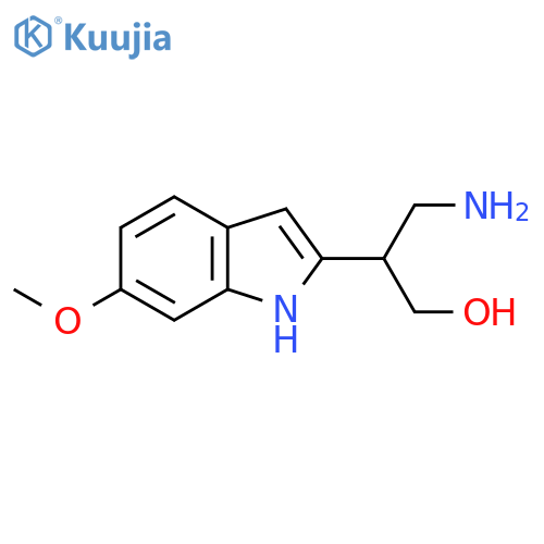3-amino-2-(6-methoxy-1H-indol-2-yl)propan-1-ol structure