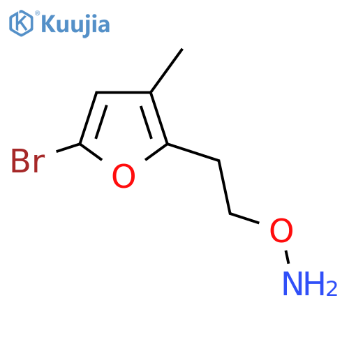 O-2-(5-bromo-3-methylfuran-2-yl)ethylhydroxylamine structure
