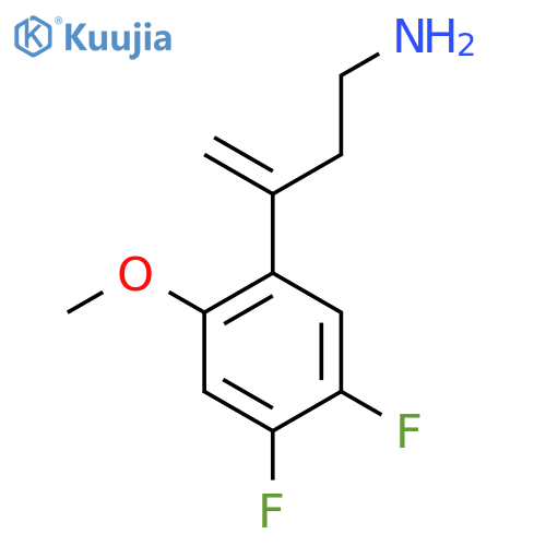 3-(4,5-difluoro-2-methoxyphenyl)but-3-en-1-amine structure