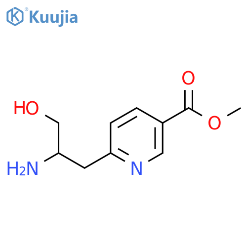 methyl 6-(2-amino-3-hydroxypropyl)pyridine-3-carboxylate structure