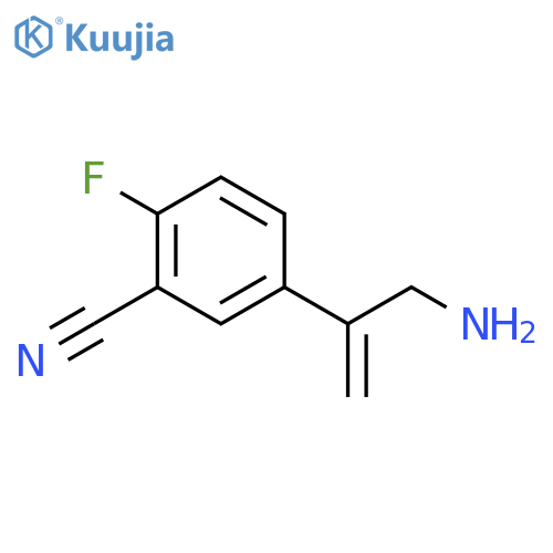 5-(3-aminoprop-1-en-2-yl)-2-fluorobenzonitrile structure