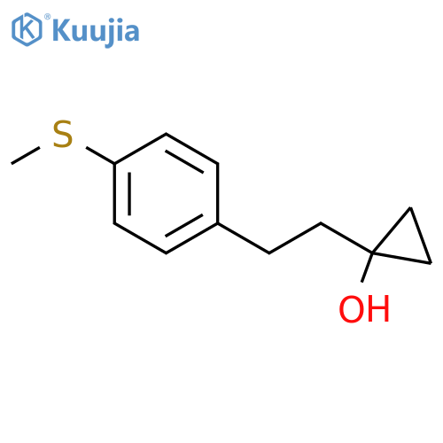 1-{2-4-(methylsulfanyl)phenylethyl}cyclopropan-1-ol structure