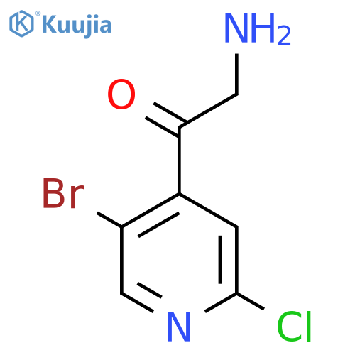 2-amino-1-(5-bromo-2-chloropyridin-4-yl)ethan-1-one structure