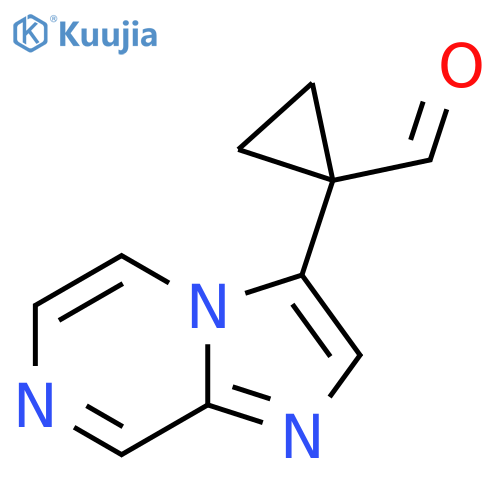 1-{imidazo1,2-apyrazin-3-yl}cyclopropane-1-carbaldehyde structure