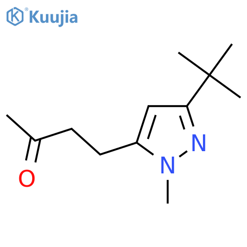 4-(3-tert-butyl-1-methyl-1H-pyrazol-5-yl)butan-2-one structure