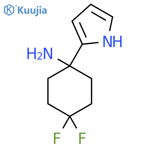 4,4-difluoro-1-(1H-pyrrol-2-yl)cyclohexan-1-amine structure