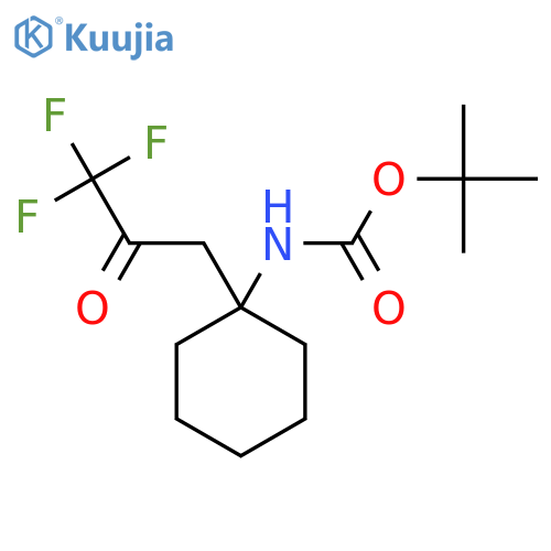 tert-butyl N-1-(3,3,3-trifluoro-2-oxopropyl)cyclohexylcarbamate structure