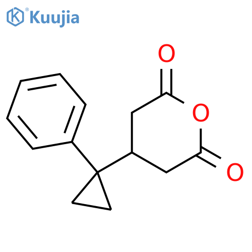 4-(1-phenylcyclopropyl)oxane-2,6-dione structure