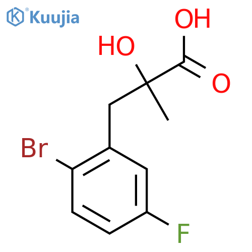 3-(2-bromo-5-fluorophenyl)-2-hydroxy-2-methylpropanoic acid structure